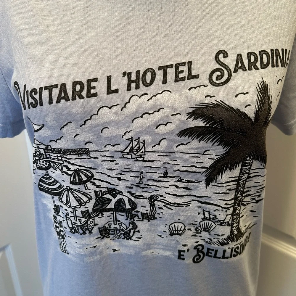 Lucky Brand Sardinia Graphic Tee in Light Blue - Picture 3 of 10